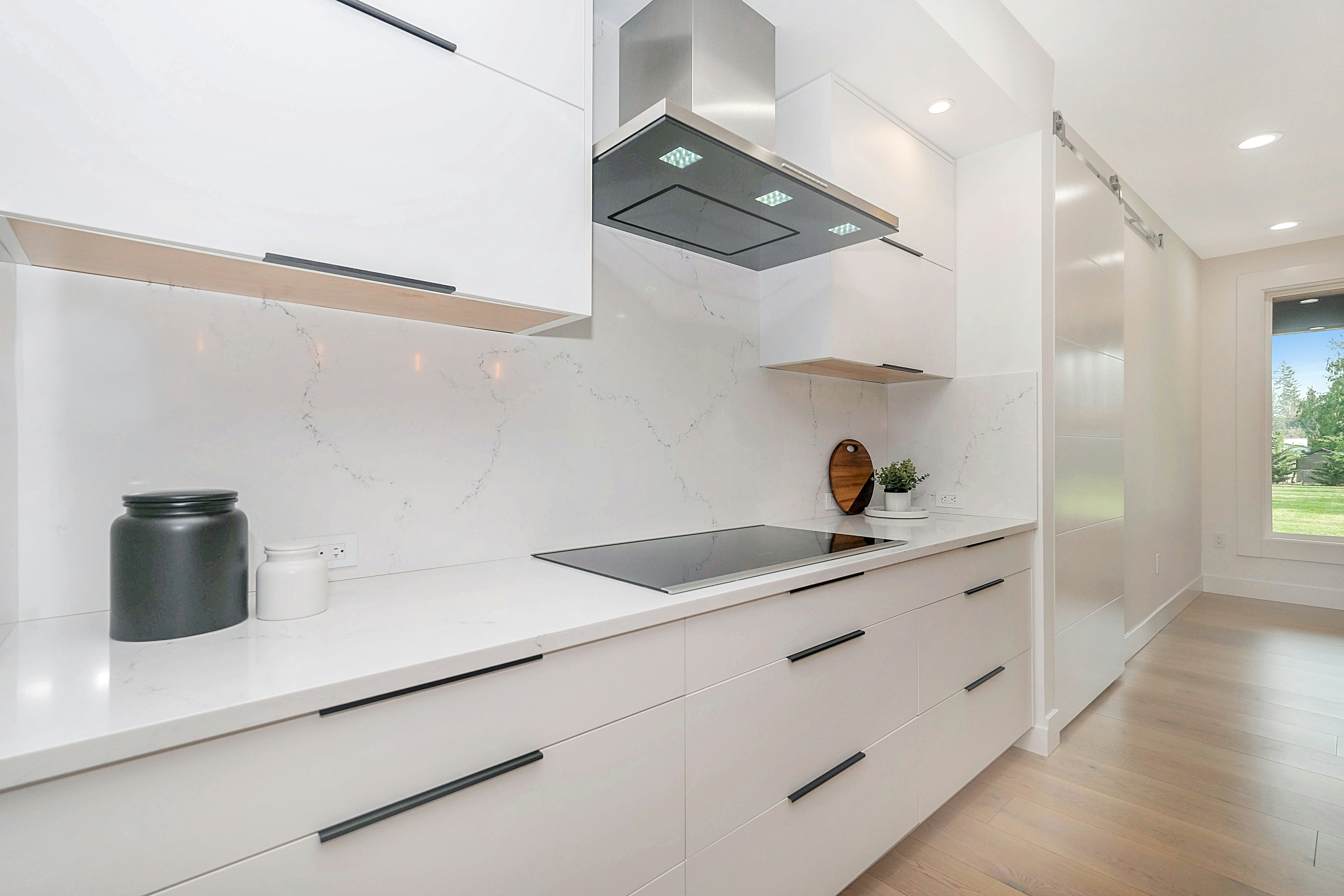 Bright, modern kitchen with marble benchtop cleaned by SoulClean, Burleigh Heads
